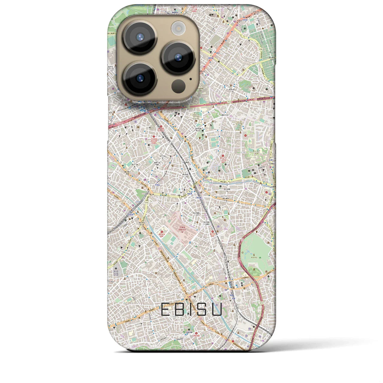 【恵比寿(東京都)】地図柄iPhoneケース(バックカバータイプ)