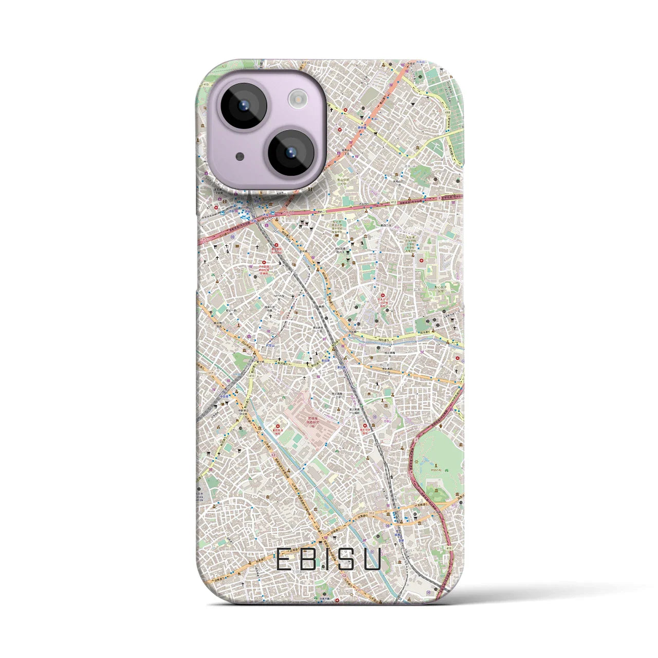 【恵比寿(東京都)】地図柄iPhoneケース(バックカバータイプ)