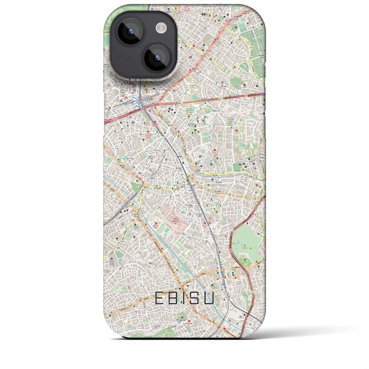 【恵比寿(東京都)】地図柄iPhoneケース(バックカバータイプ)