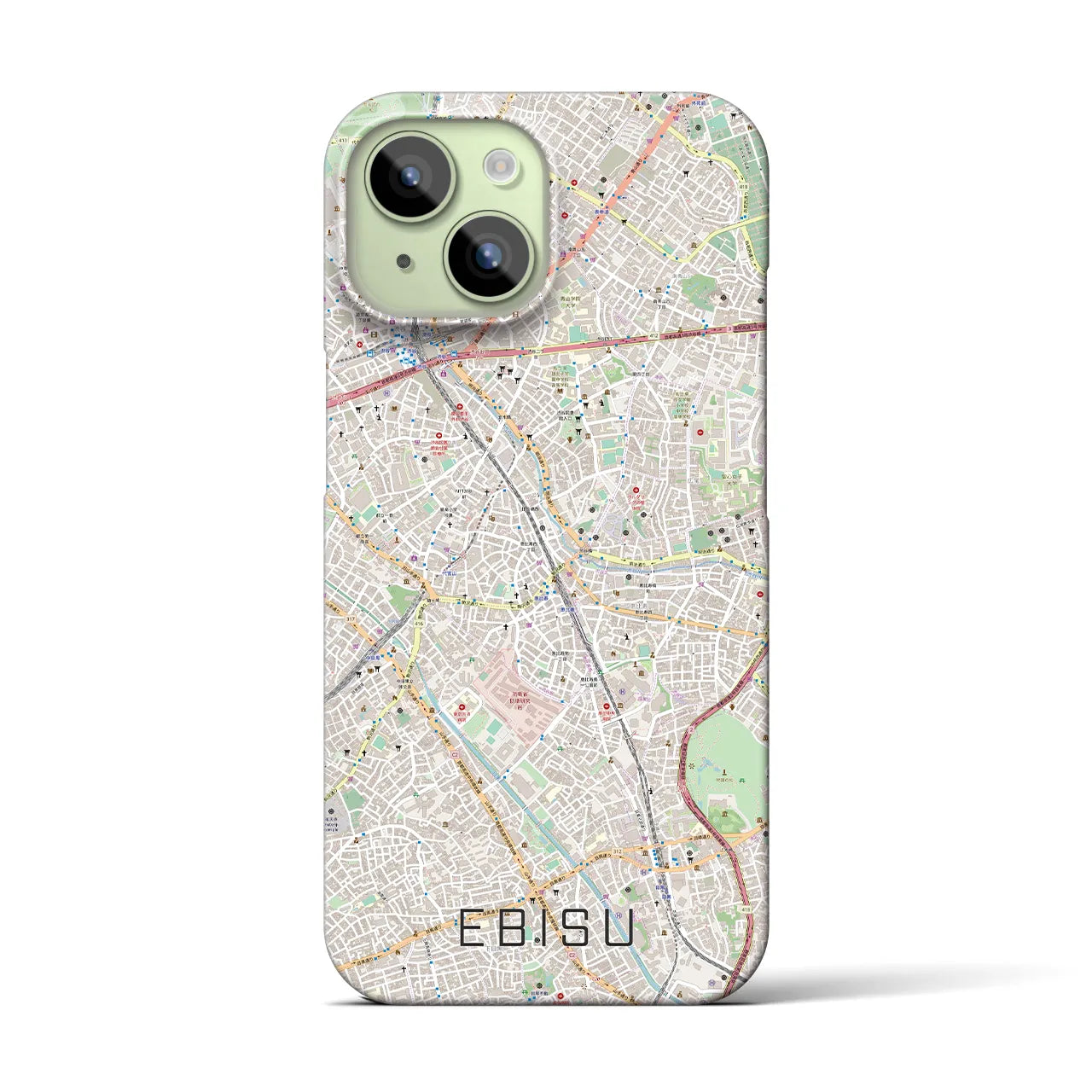 【恵比寿(東京都)】地図柄iPhoneケース(バックカバータイプ)