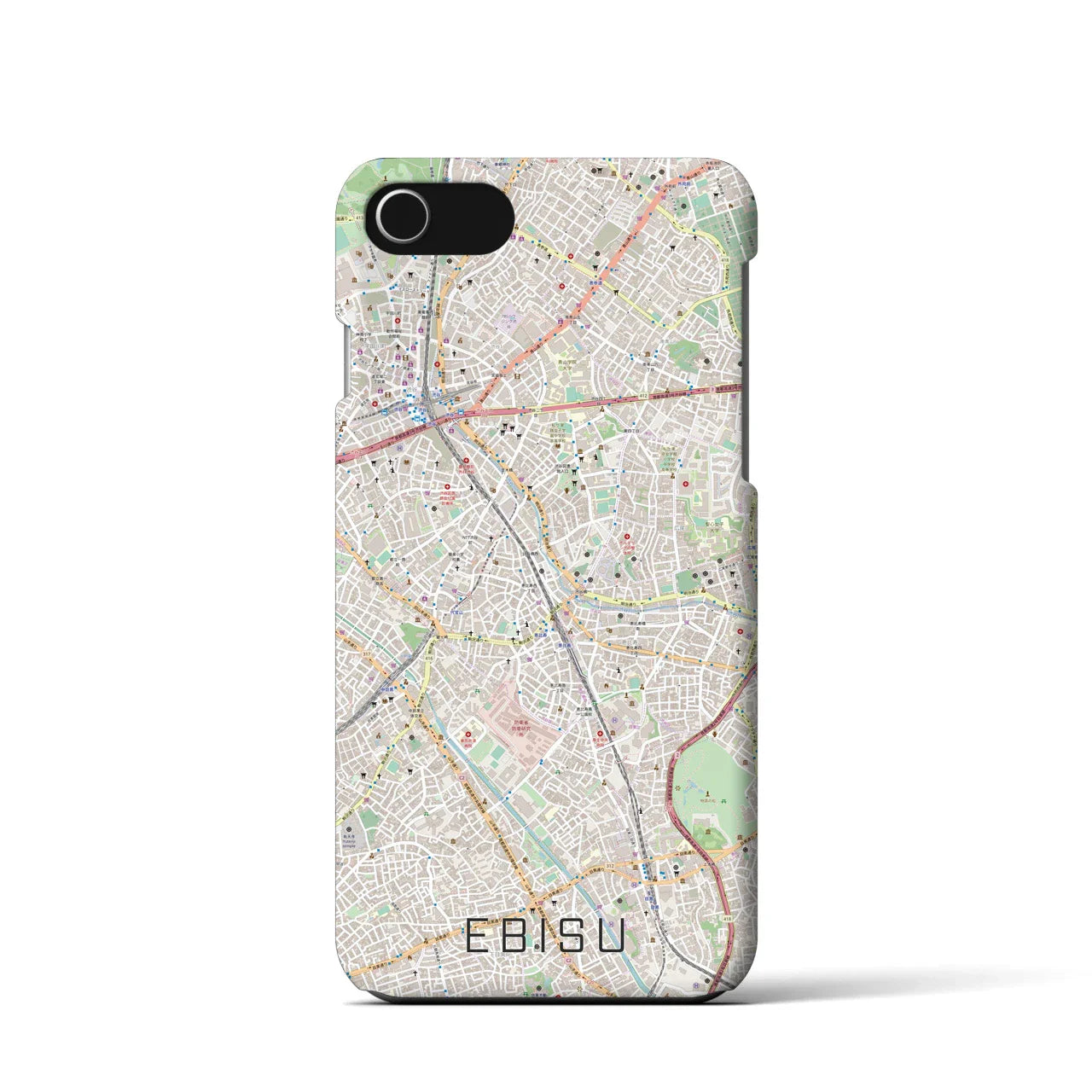 【恵比寿(東京都)】地図柄iPhoneケース(バックカバータイプ)
