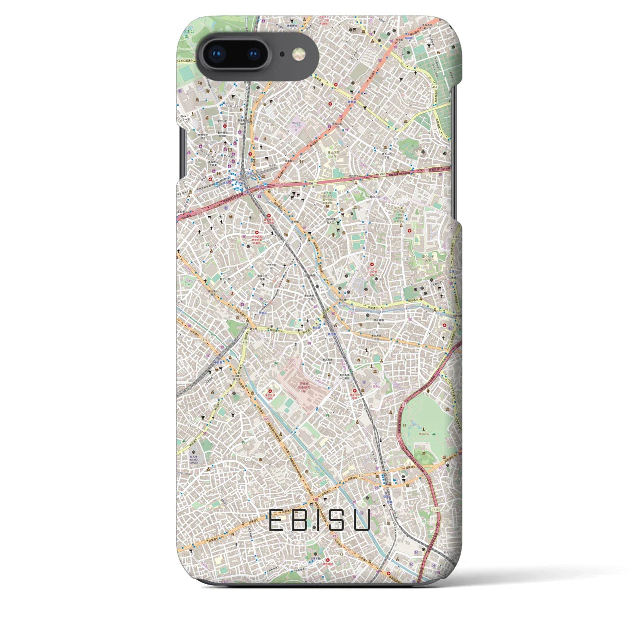 【恵比寿(東京都)】地図柄iPhoneケース(バックカバータイプ)