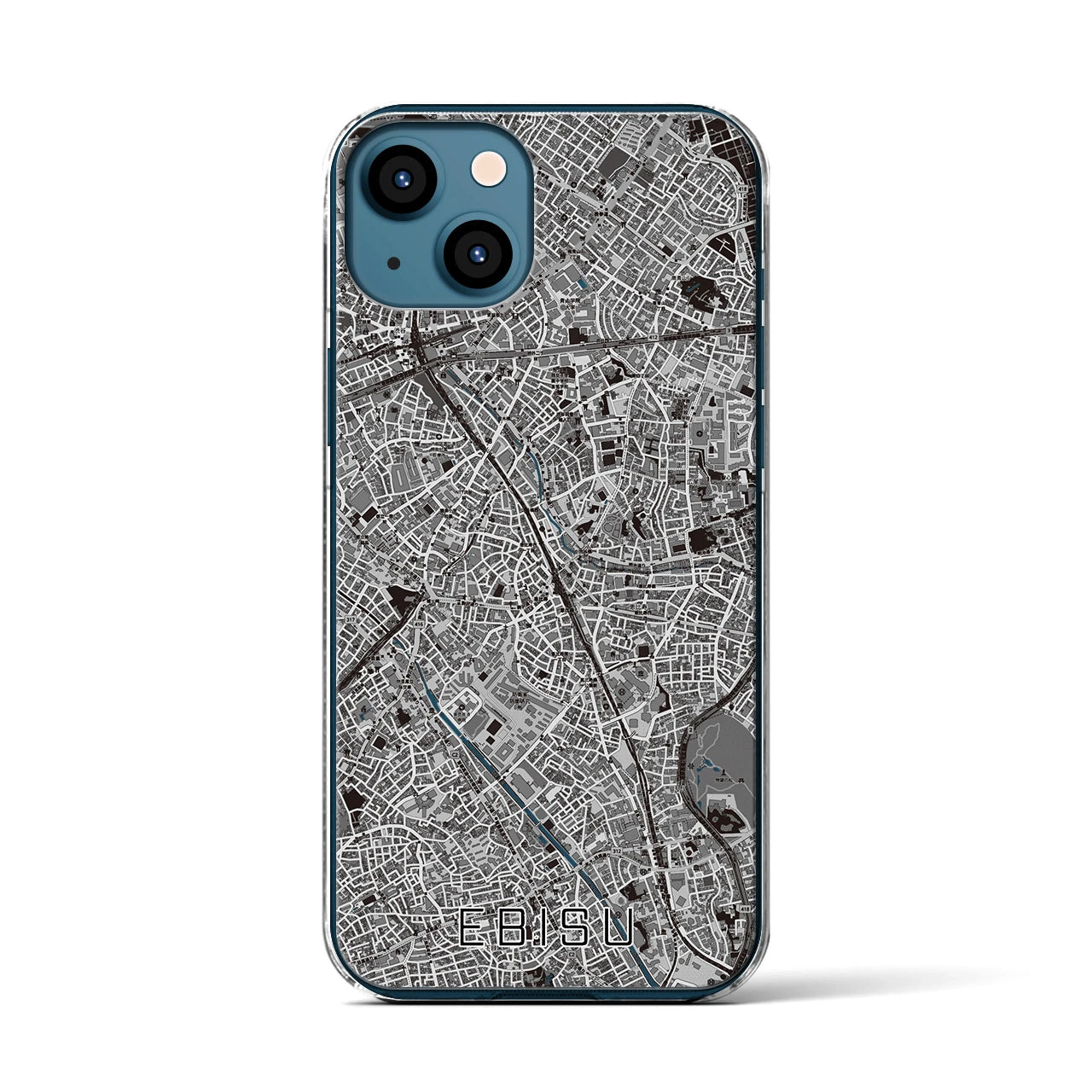 【恵比寿(東京都)】地図柄iPhoneケース(クリアタイプ)