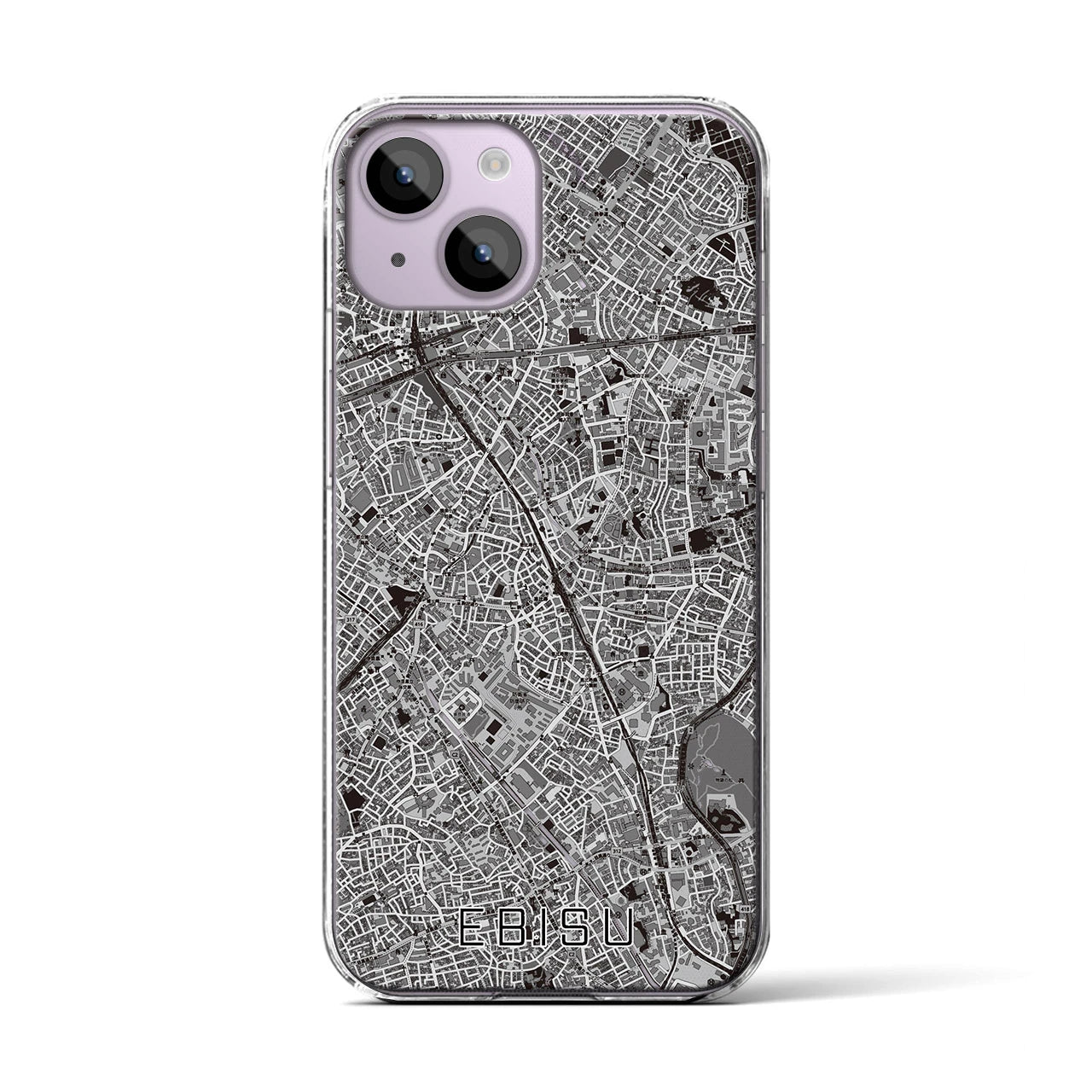 【恵比寿(東京都)】地図柄iPhoneケース(クリアタイプ)