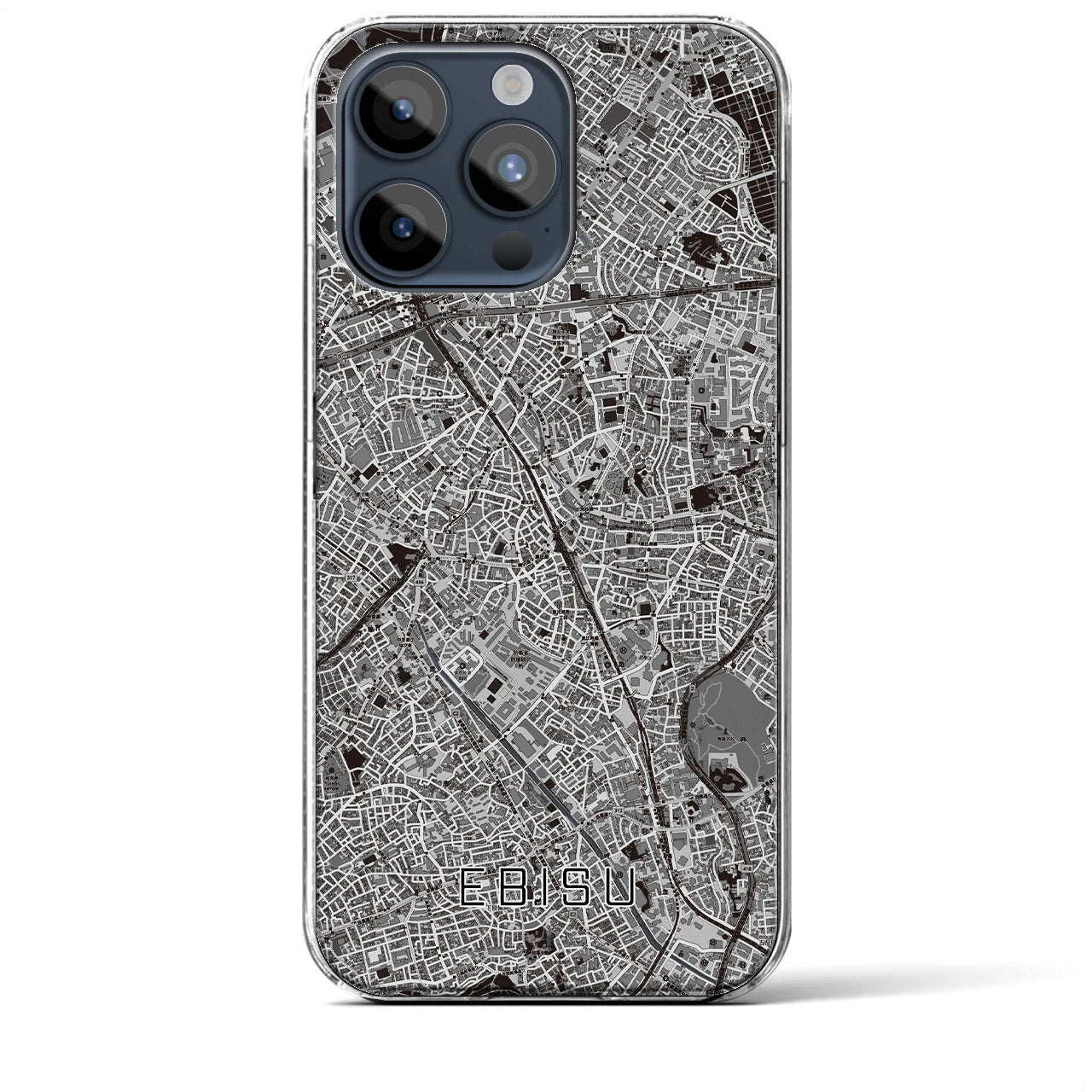 【恵比寿(東京都)】地図柄iPhoneケース(クリアタイプ)