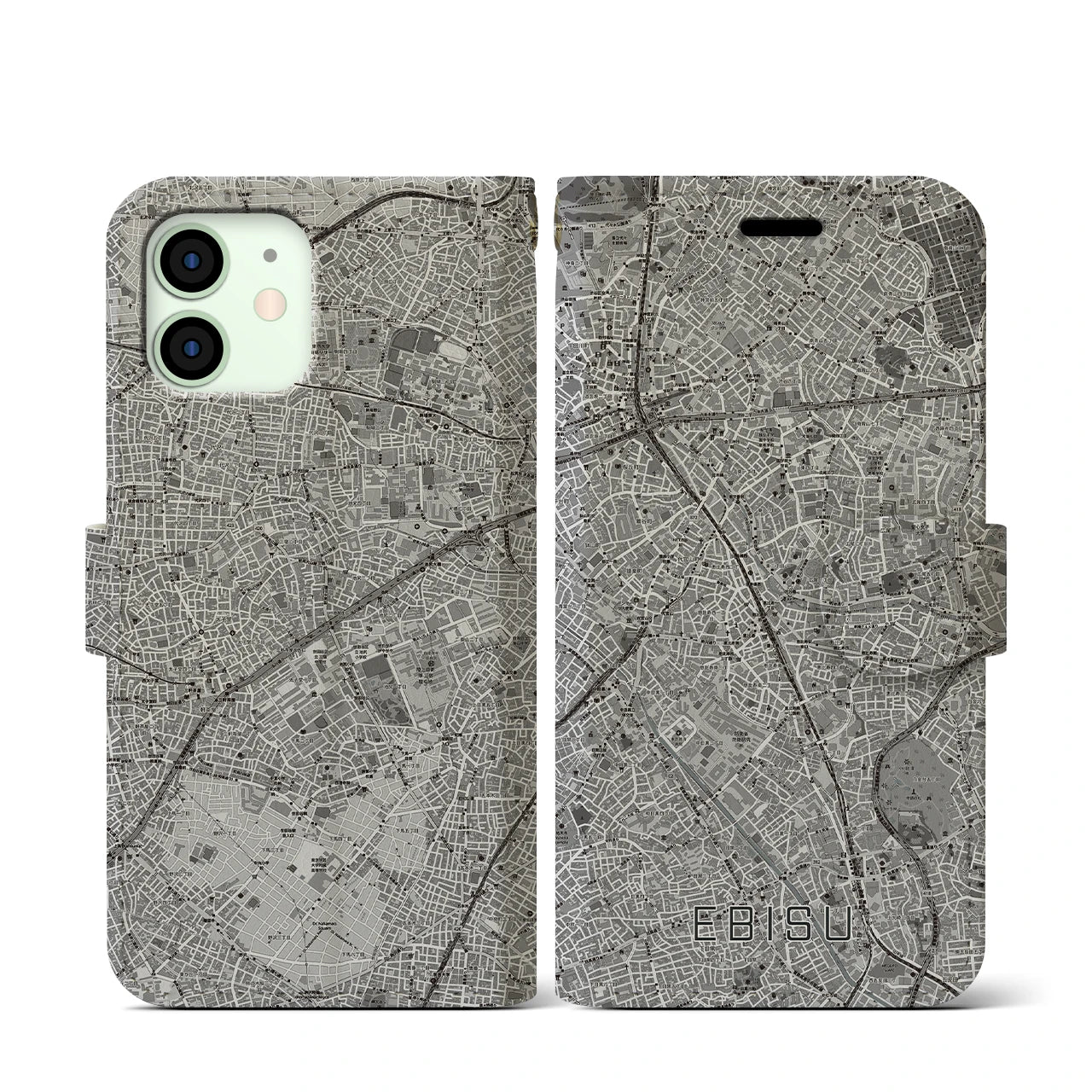 【恵比寿(東京都)】地図柄iPhoneケース(手帳タイプ)