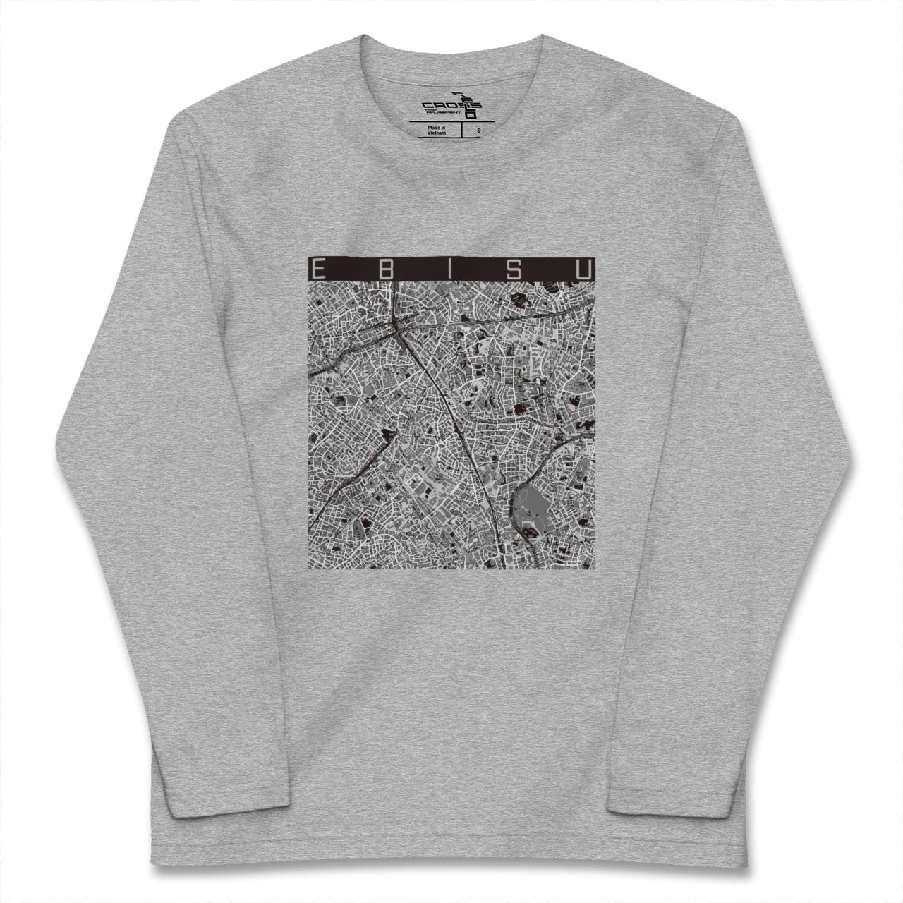 【恵比寿(東京都)】地図柄ロングスリーブTシャツ