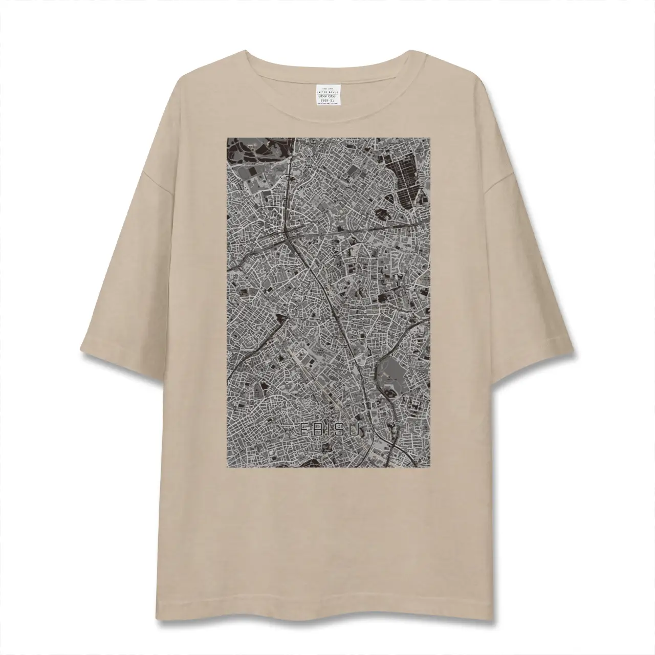 【恵比寿(東京都)】地図柄ビッグシルエットTシャツ