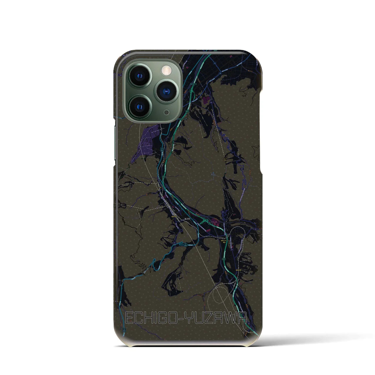 【越後湯沢(新潟県)】地図柄iPhoneケース(バックカバータイプ)