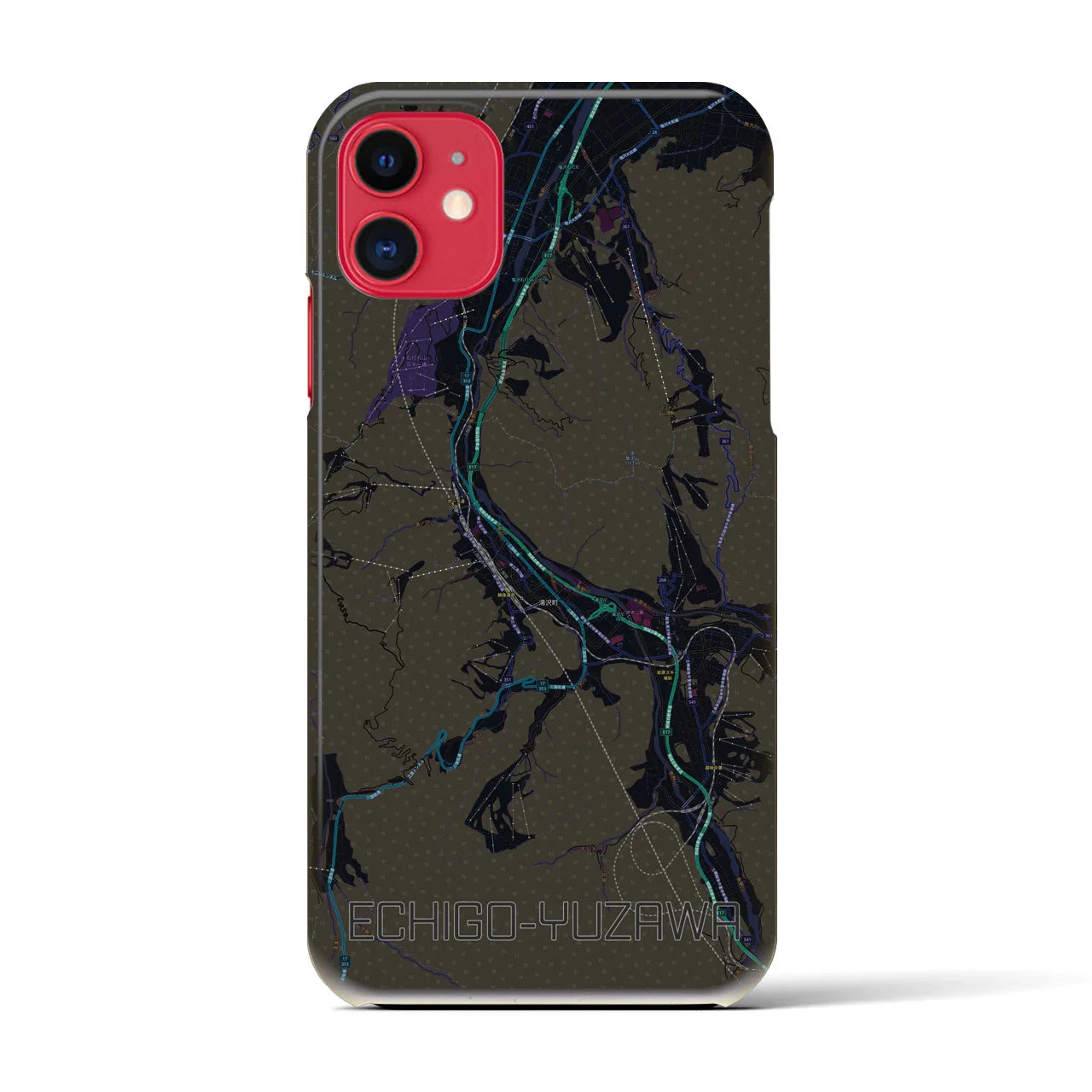 【越後湯沢(新潟県)】地図柄iPhoneケース(バックカバータイプ)