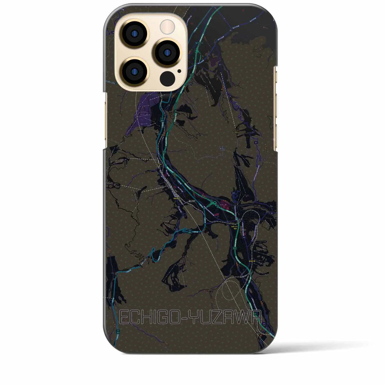 【越後湯沢(新潟県)】地図柄iPhoneケース(バックカバータイプ)