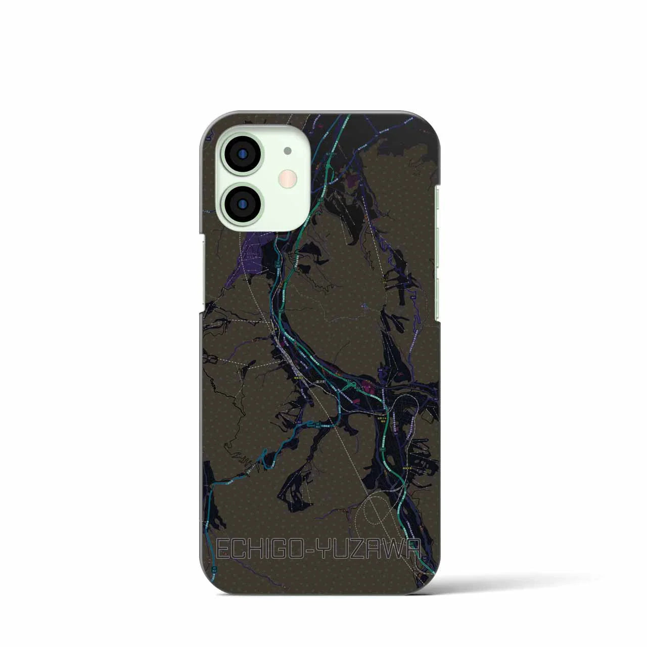 【越後湯沢(新潟県)】地図柄iPhoneケース(バックカバータイプ)