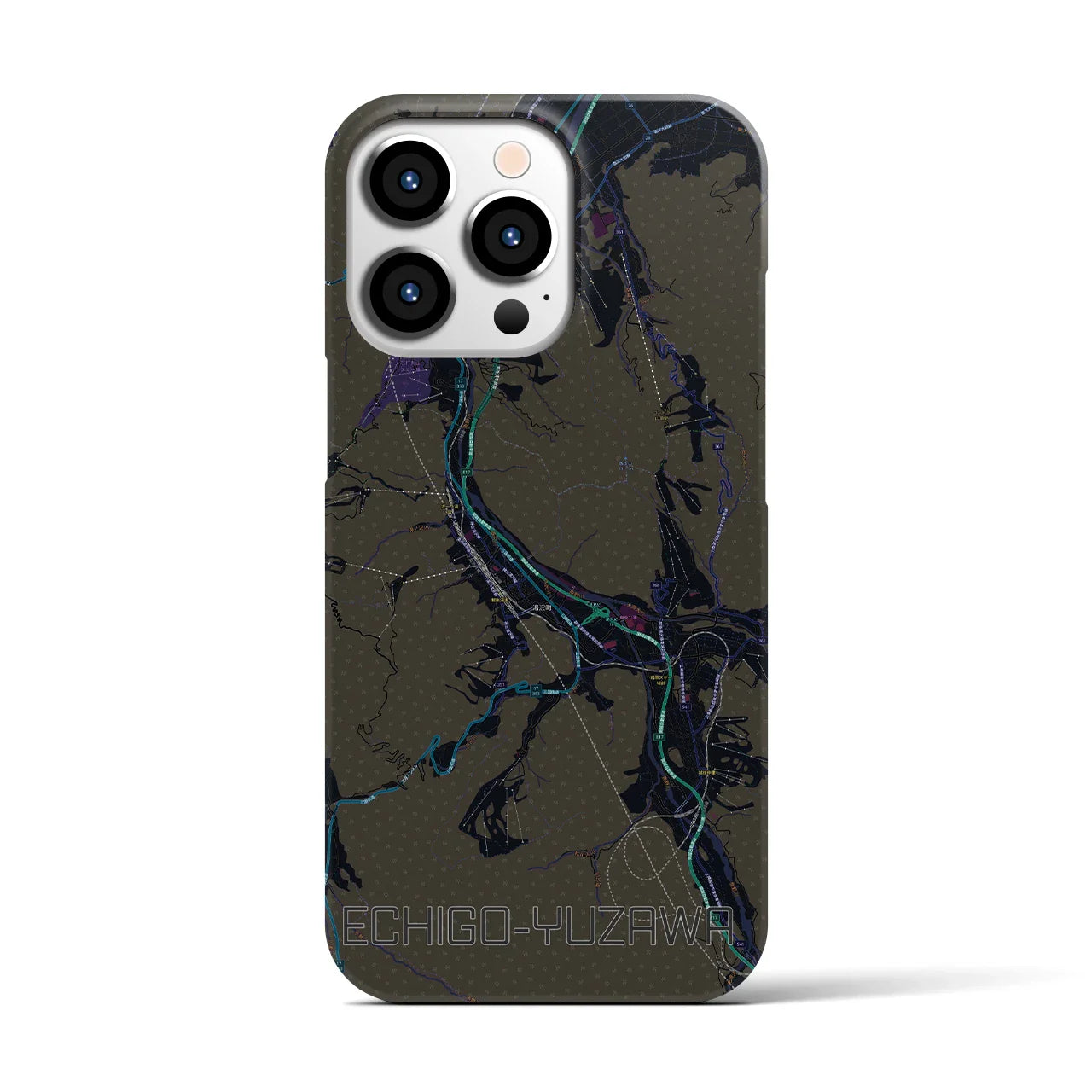 【越後湯沢(新潟県)】地図柄iPhoneケース(バックカバータイプ)