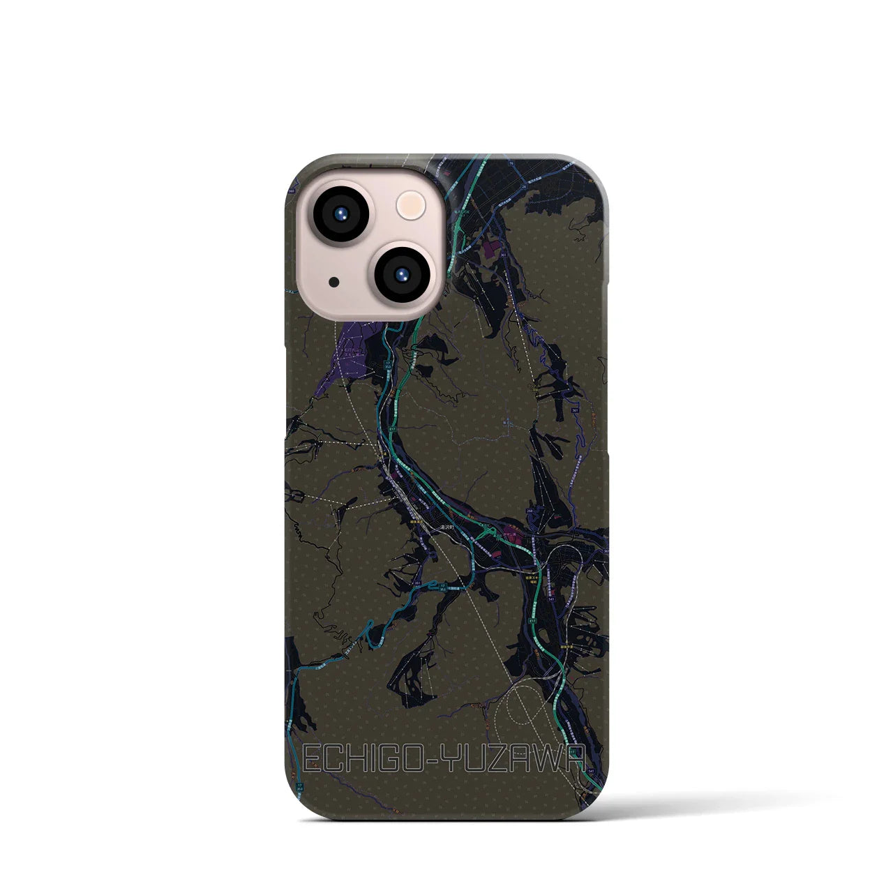【越後湯沢(新潟県)】地図柄iPhoneケース(バックカバータイプ)