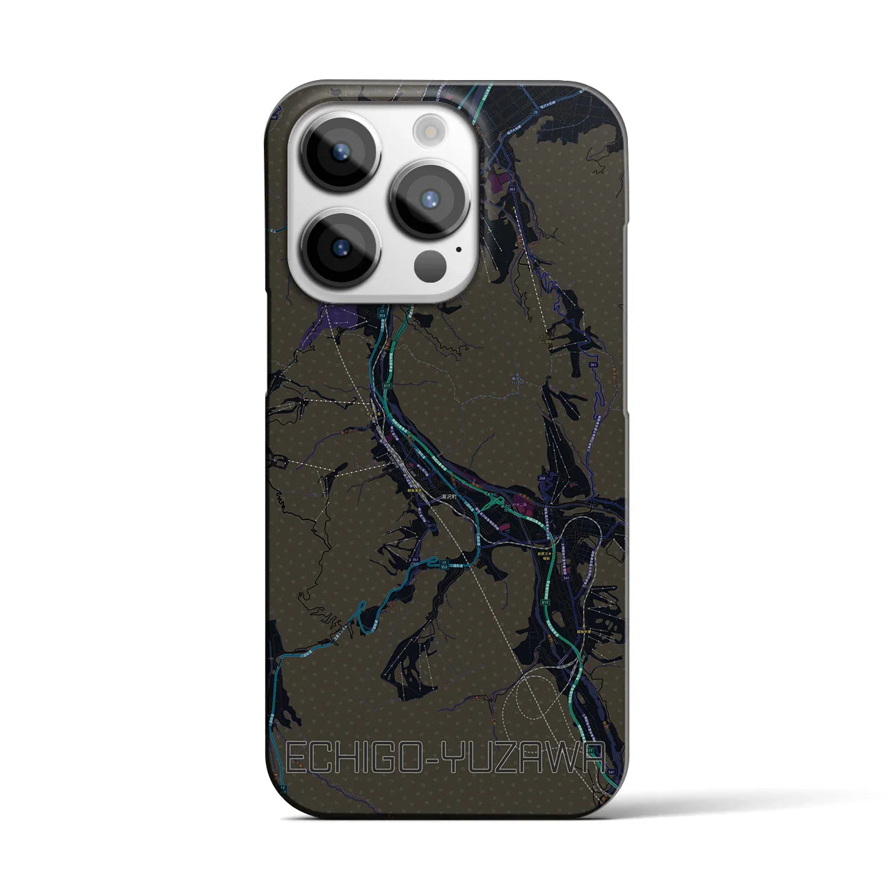 【越後湯沢(新潟県)】地図柄iPhoneケース(バックカバータイプ)