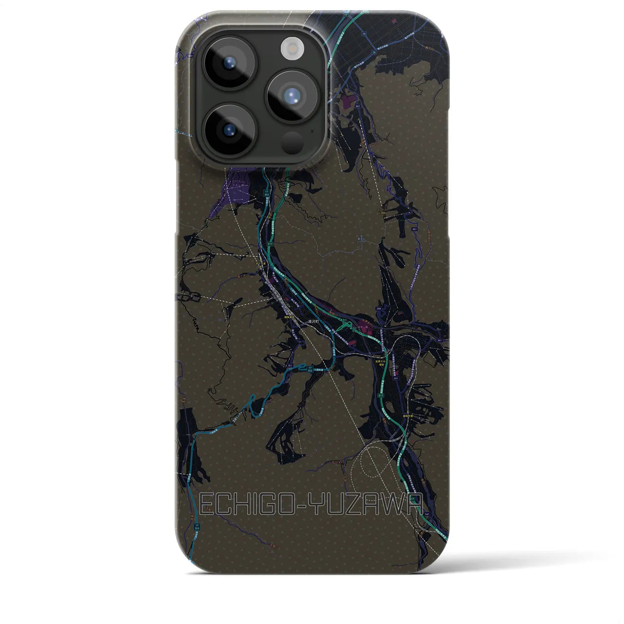 【越後湯沢(新潟県)】地図柄iPhoneケース(バックカバータイプ)