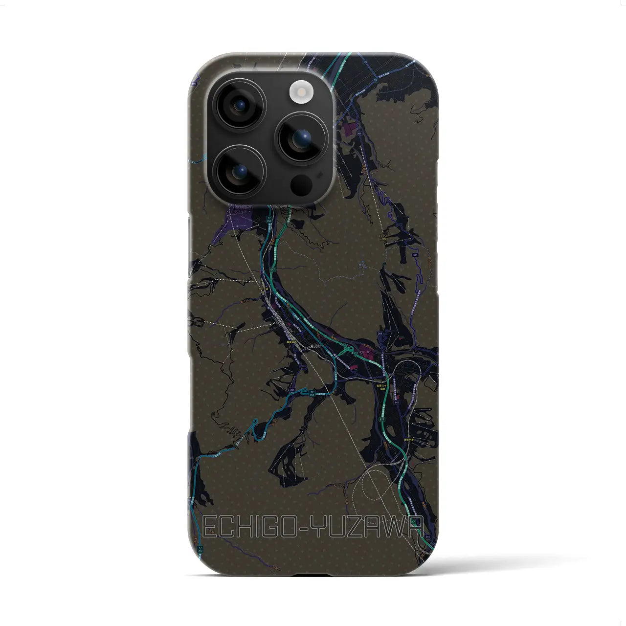 【越後湯沢(新潟県)】地図柄iPhoneケース(バックカバータイプ)