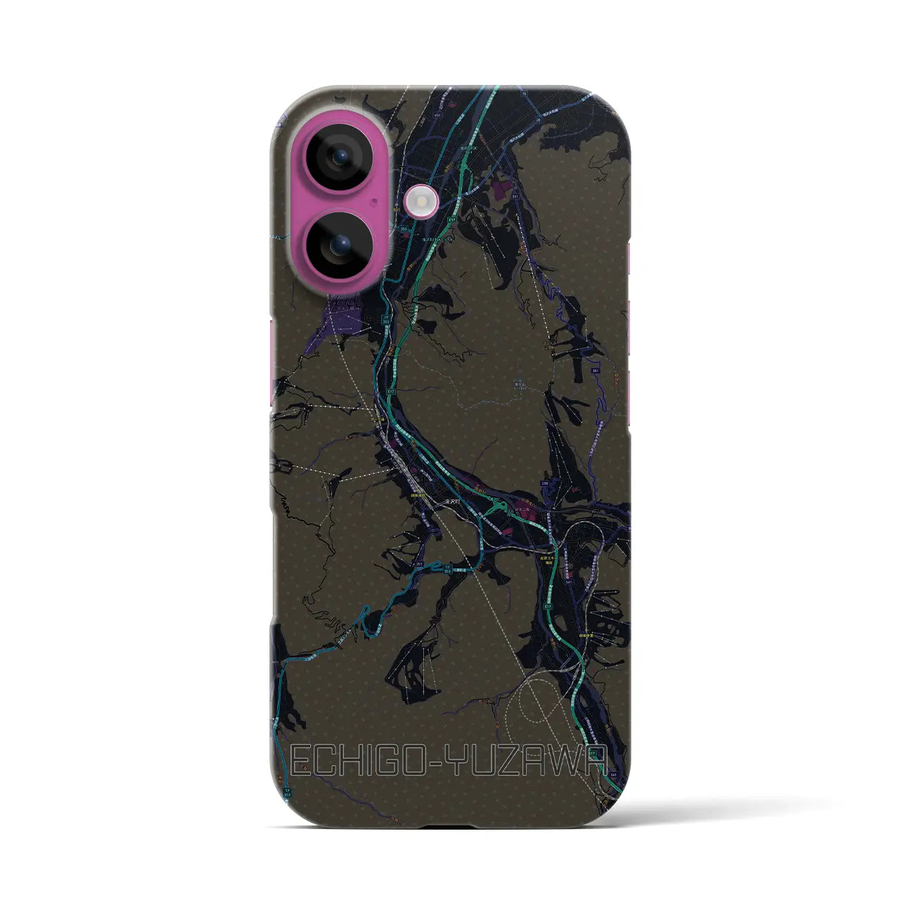 【越後湯沢(新潟県)】地図柄iPhoneケース(バックカバータイプ)