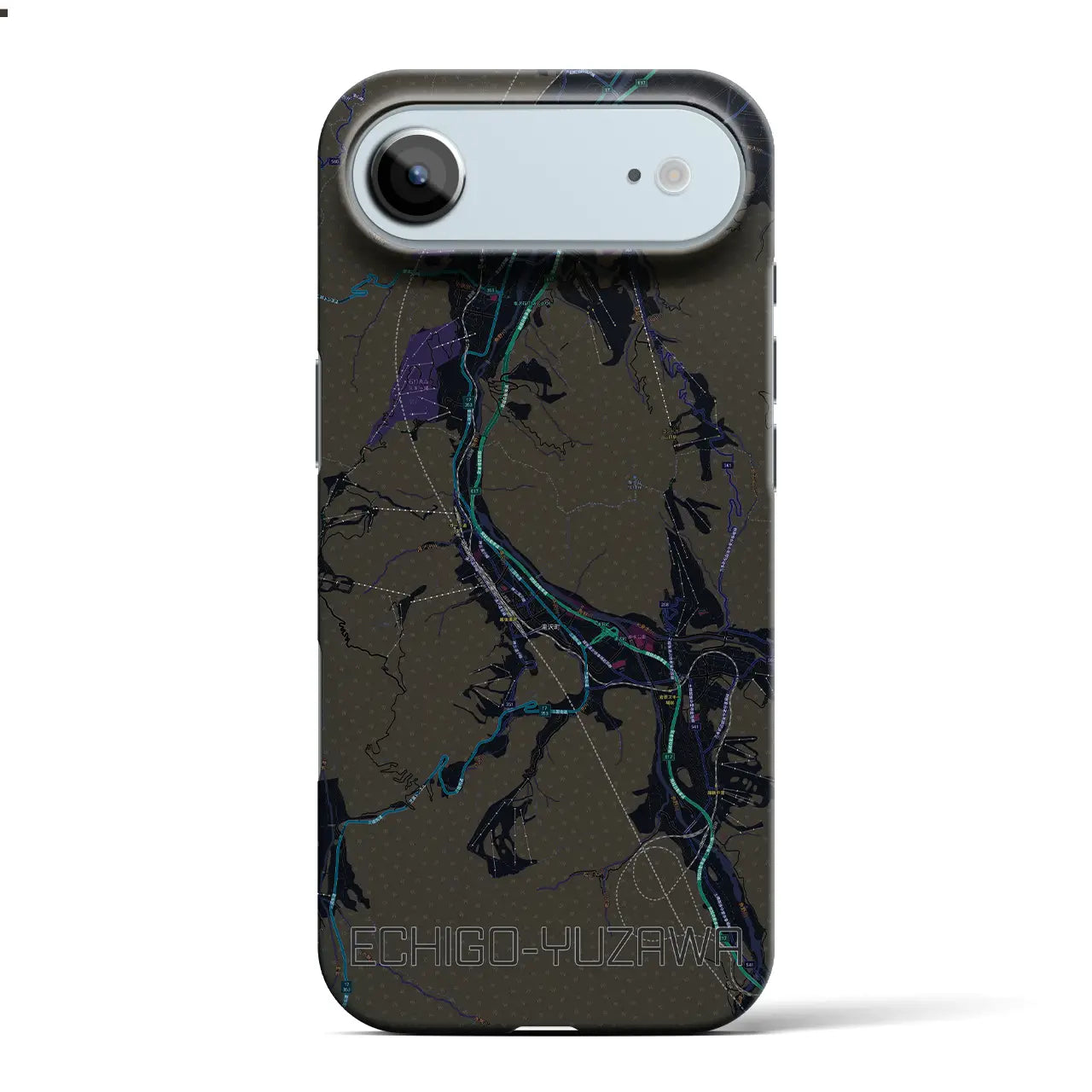 【越後湯沢(新潟県)】地図柄iPhoneケース(バックカバータイプ)