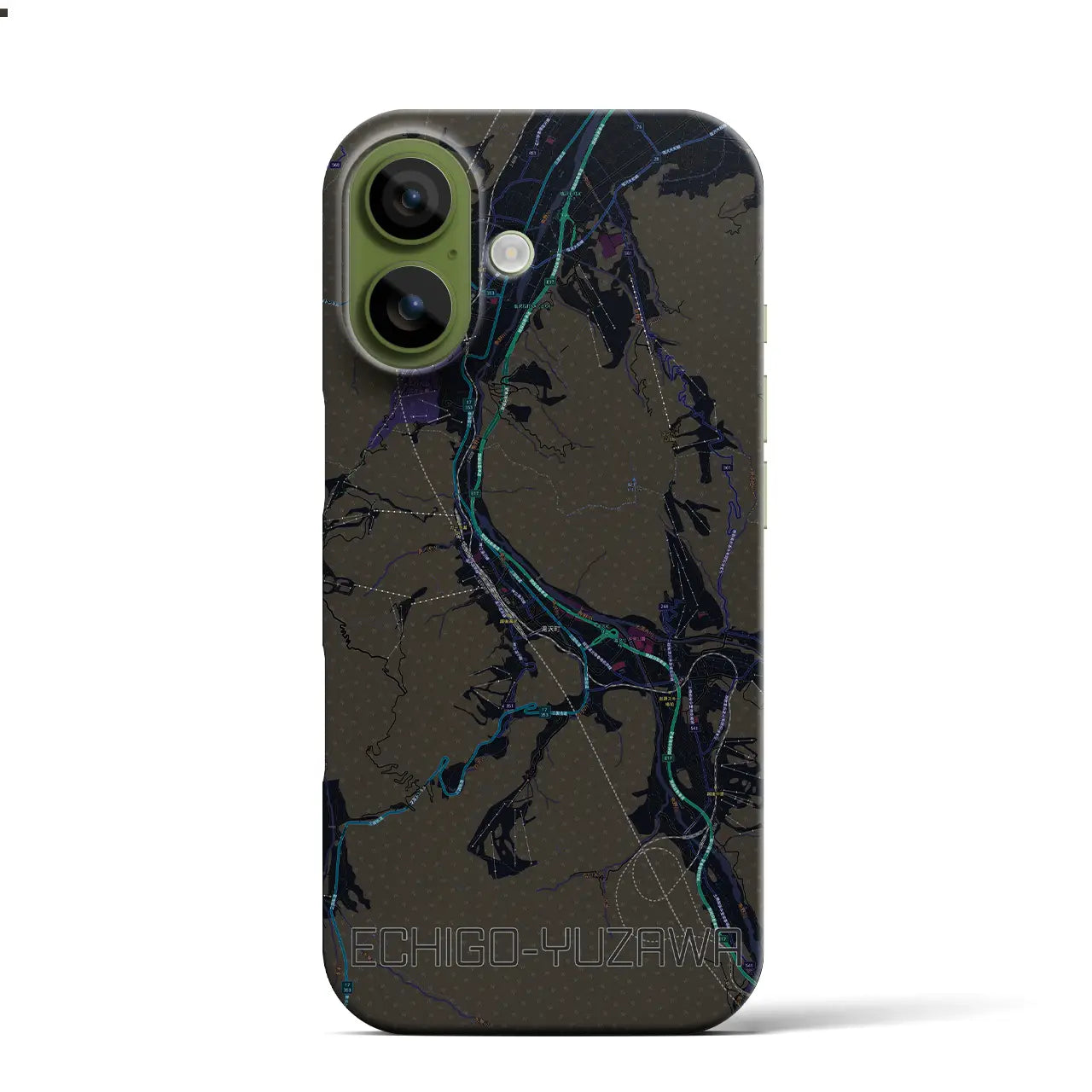 【越後湯沢(新潟県)】地図柄iPhoneケース(バックカバータイプ)