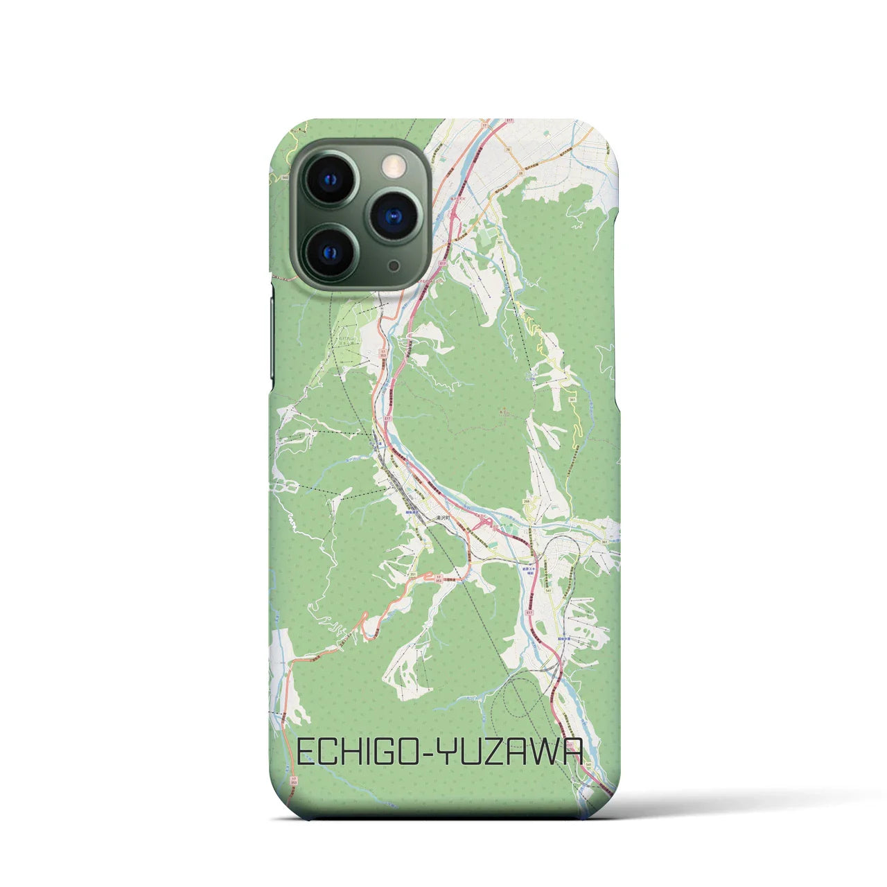 【越後湯沢(新潟県)】地図柄iPhoneケース(バックカバータイプ)