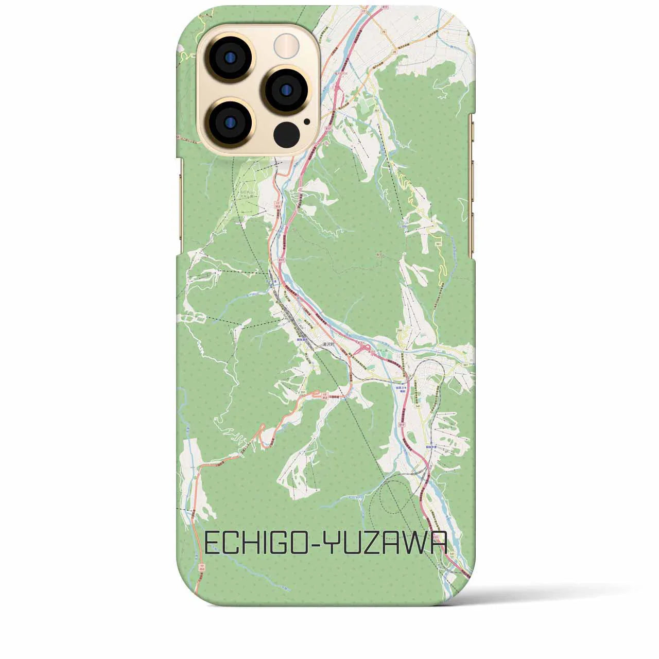 【越後湯沢(新潟県)】地図柄iPhoneケース(バックカバータイプ)