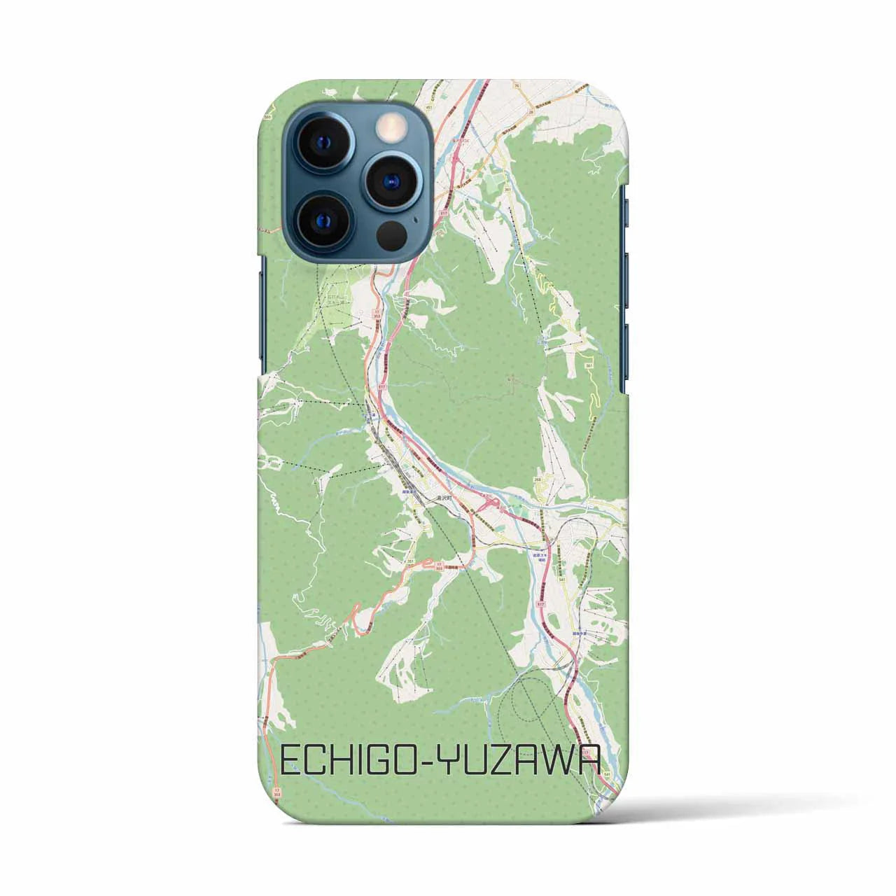 【越後湯沢(新潟県)】地図柄iPhoneケース(バックカバータイプ)