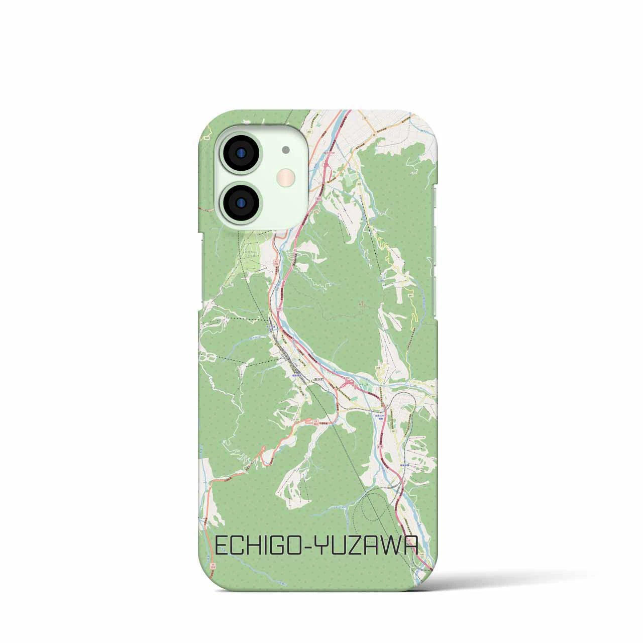 【越後湯沢(新潟県)】地図柄iPhoneケース(バックカバータイプ)