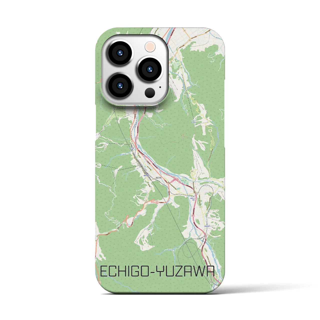 【越後湯沢(新潟県)】地図柄iPhoneケース(バックカバータイプ)