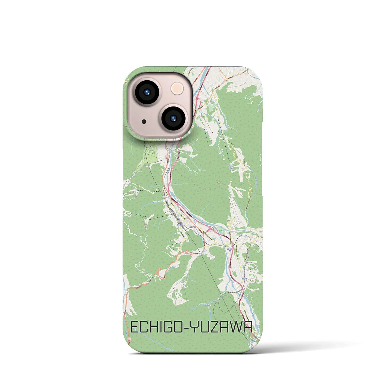 【越後湯沢(新潟県)】地図柄iPhoneケース(バックカバータイプ)
