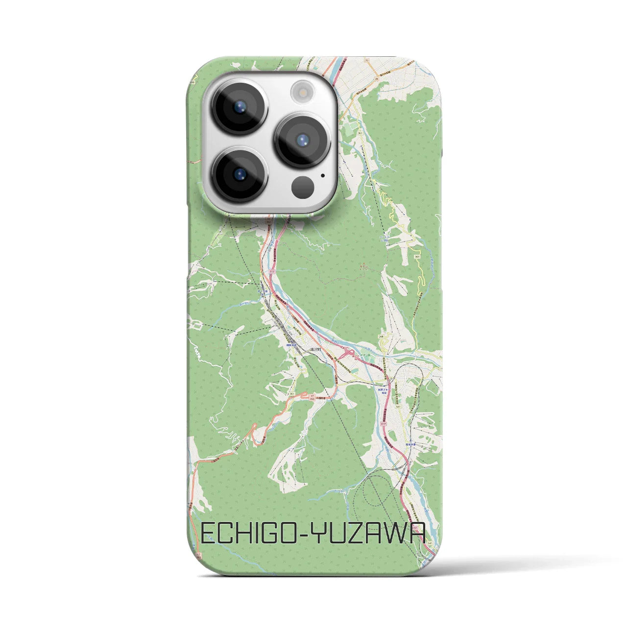 【越後湯沢(新潟県)】地図柄iPhoneケース(バックカバータイプ)