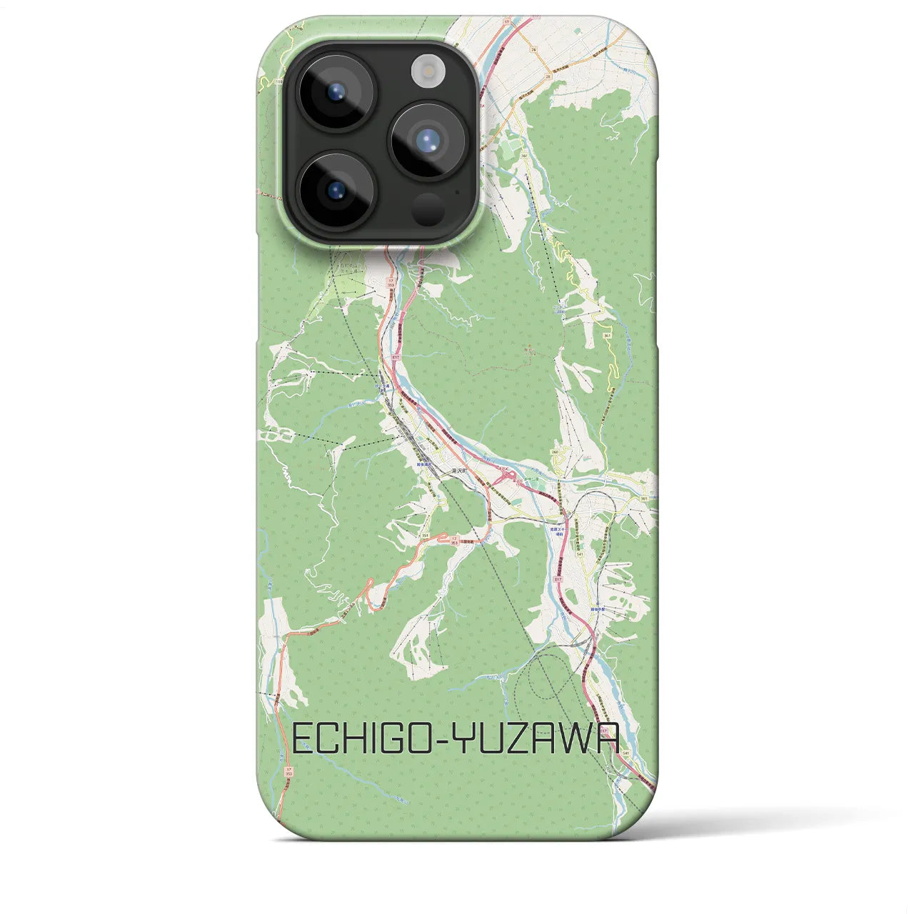 【越後湯沢(新潟県)】地図柄iPhoneケース(バックカバータイプ)
