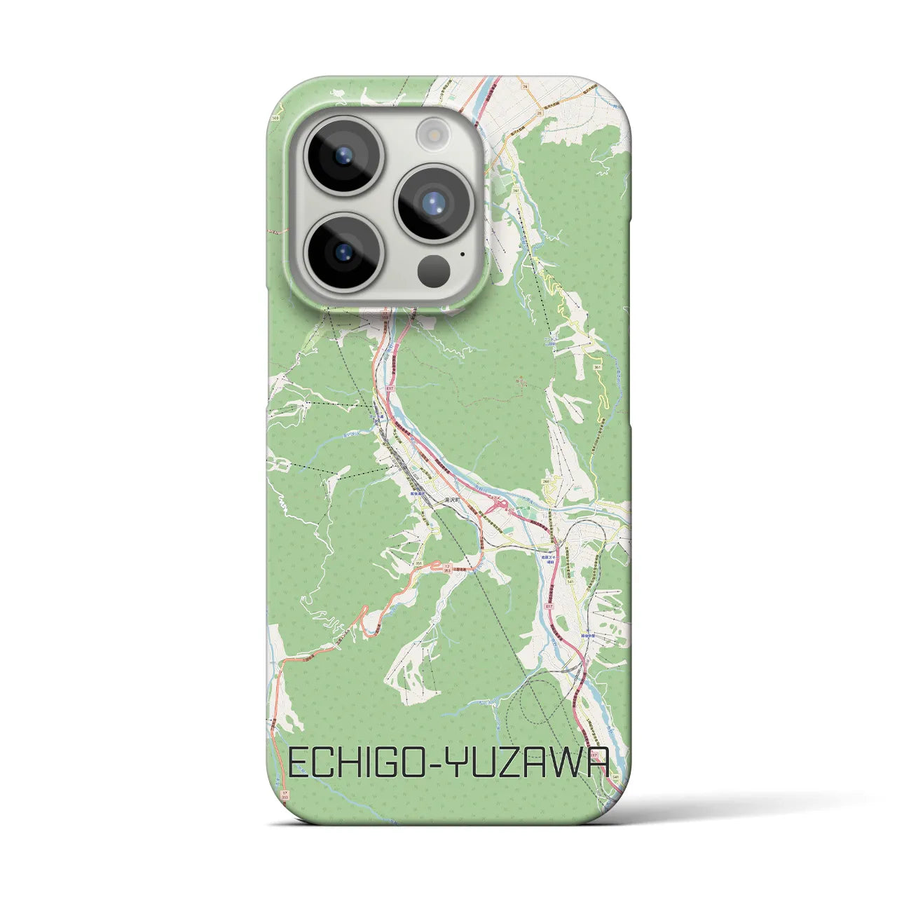 【越後湯沢(新潟県)】地図柄iPhoneケース(バックカバータイプ)