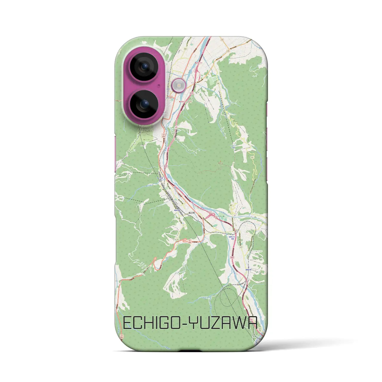 【越後湯沢(新潟県)】地図柄iPhoneケース(バックカバータイプ)