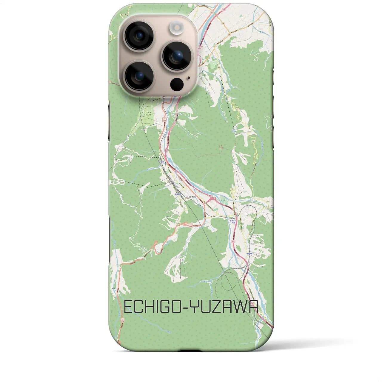【越後湯沢(新潟県)】地図柄iPhoneケース(バックカバータイプ)