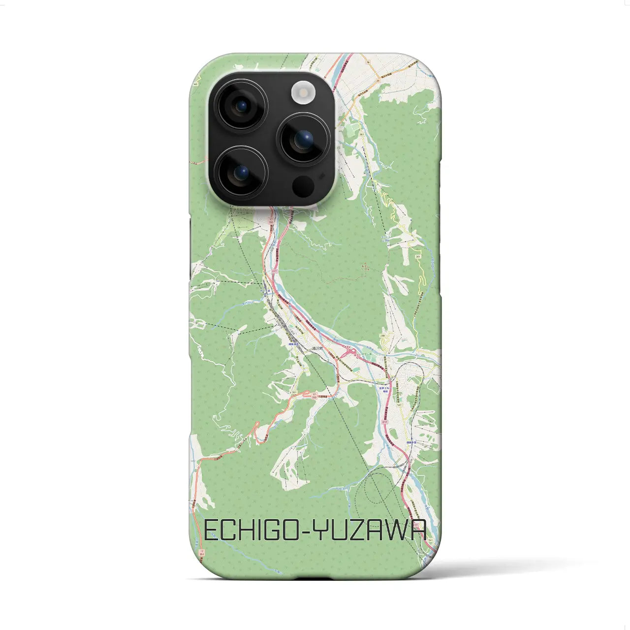 【越後湯沢(新潟県)】地図柄iPhoneケース(バックカバータイプ)