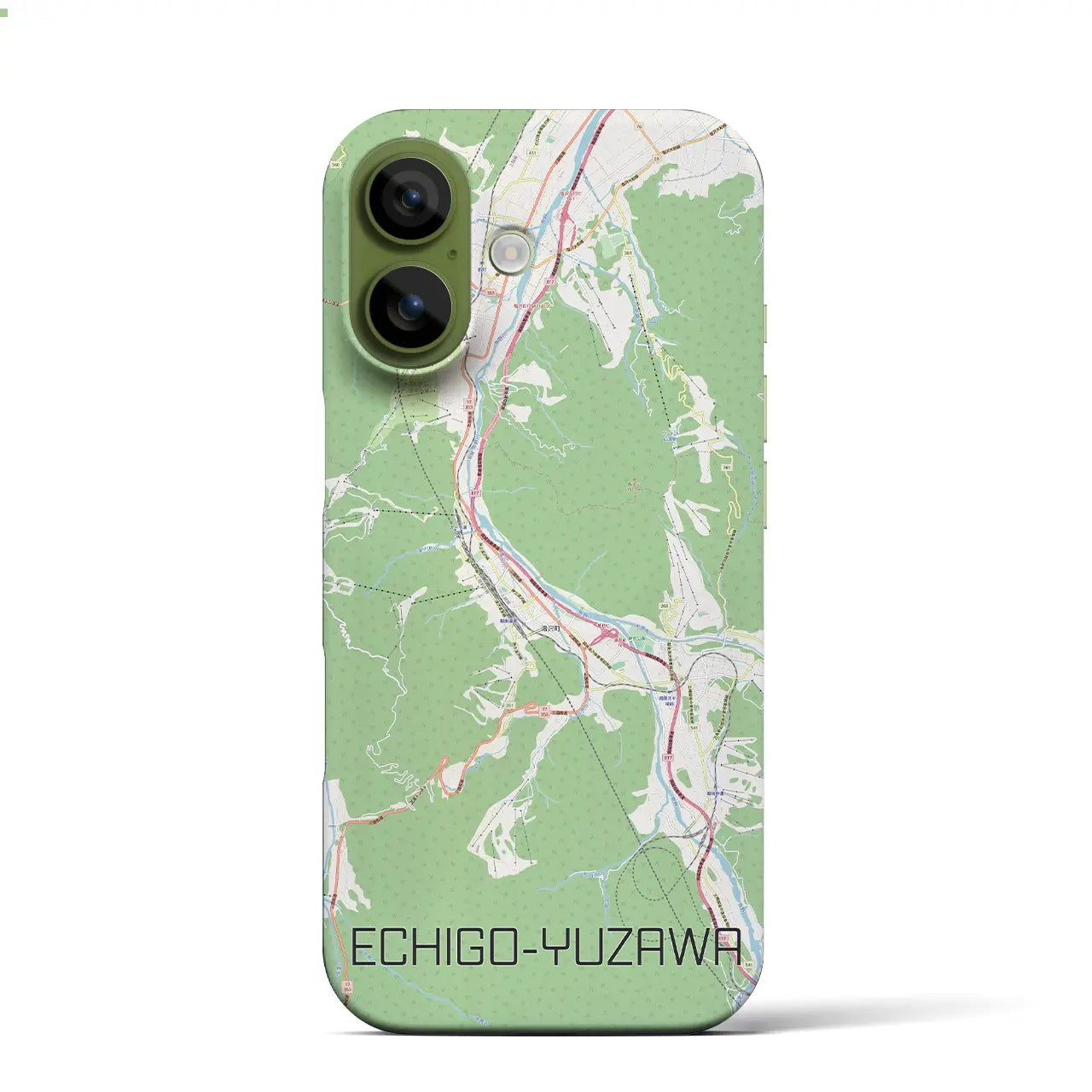 【越後湯沢(新潟県)】地図柄iPhoneケース(バックカバータイプ)