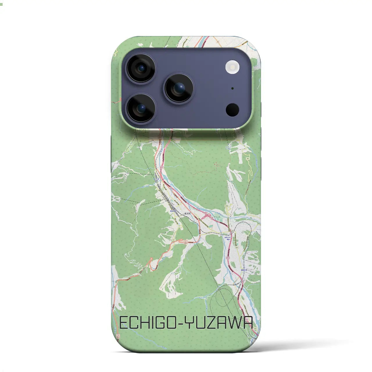 【越後湯沢(新潟県)】地図柄iPhoneケース(バックカバータイプ)