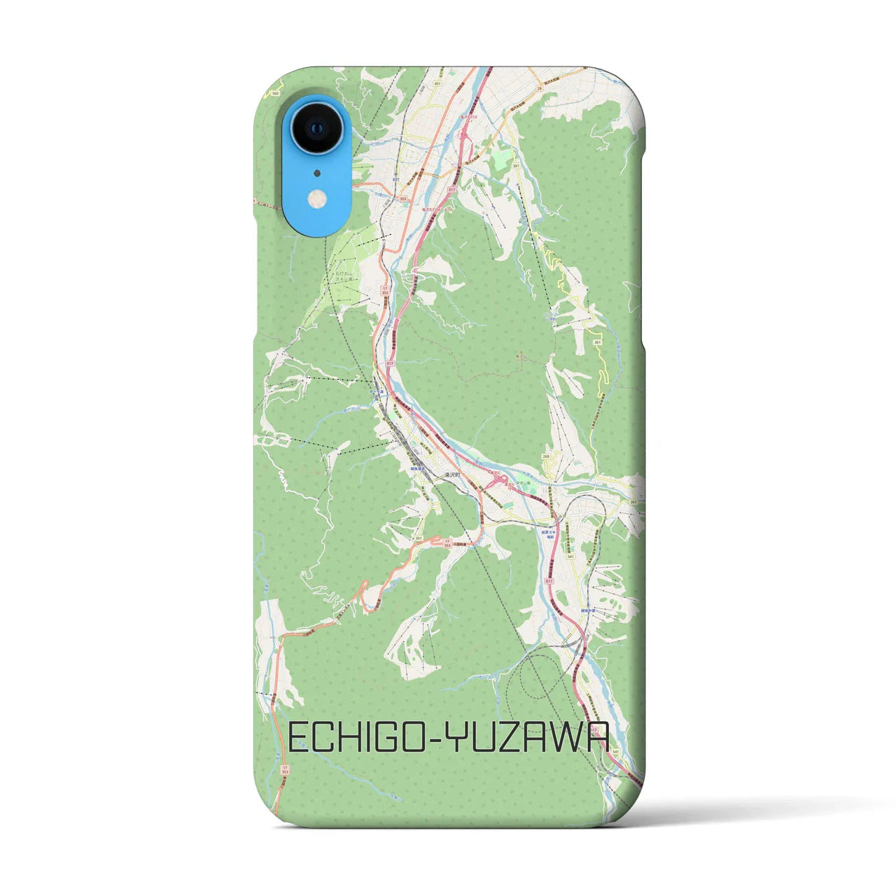 【越後湯沢(新潟県)】地図柄iPhoneケース(バックカバータイプ)