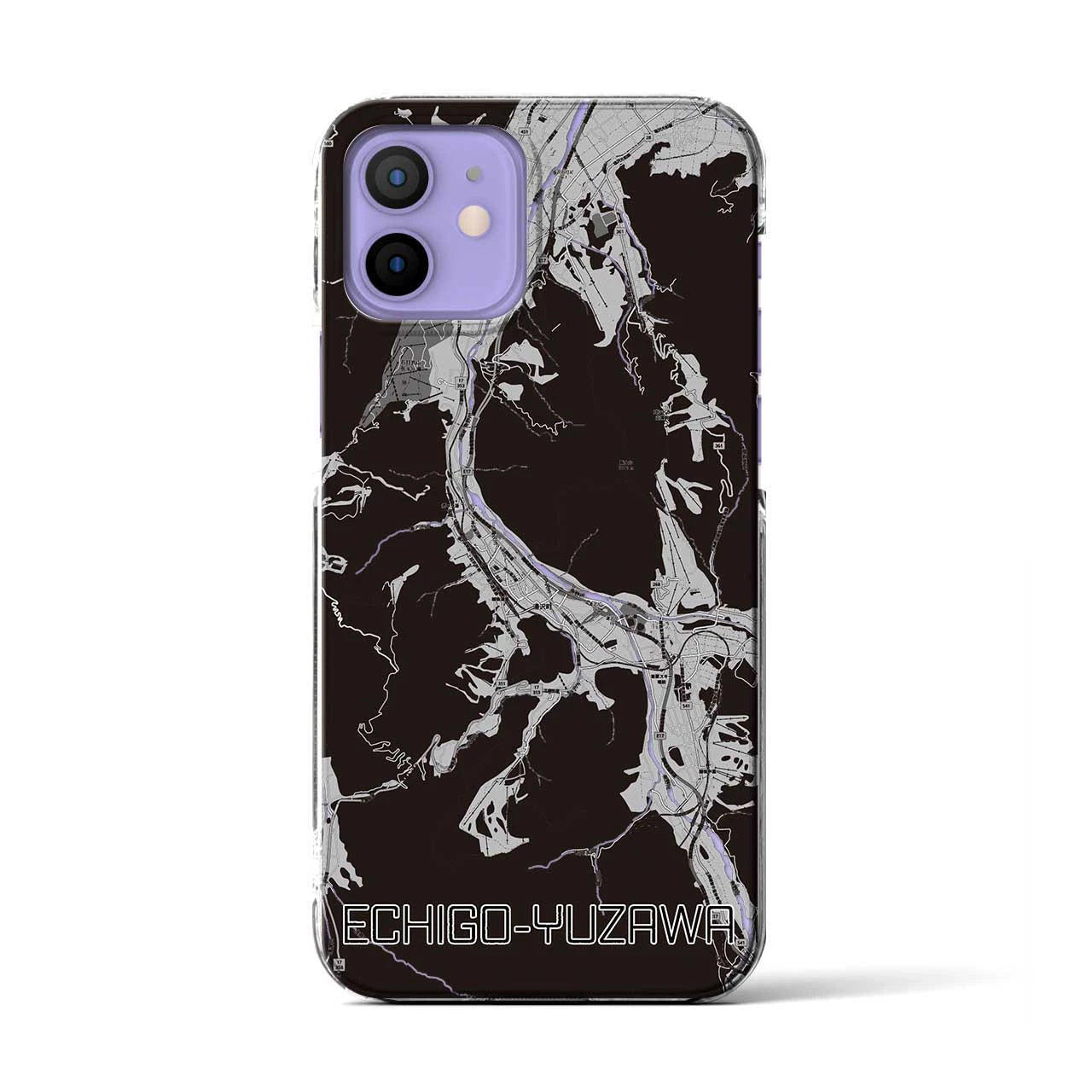 【越後湯沢(新潟県)】地図柄iPhoneケース(クリアタイプ)