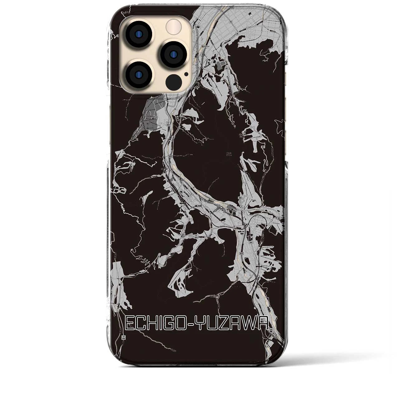 【越後湯沢(新潟県)】地図柄iPhoneケース(クリアタイプ)