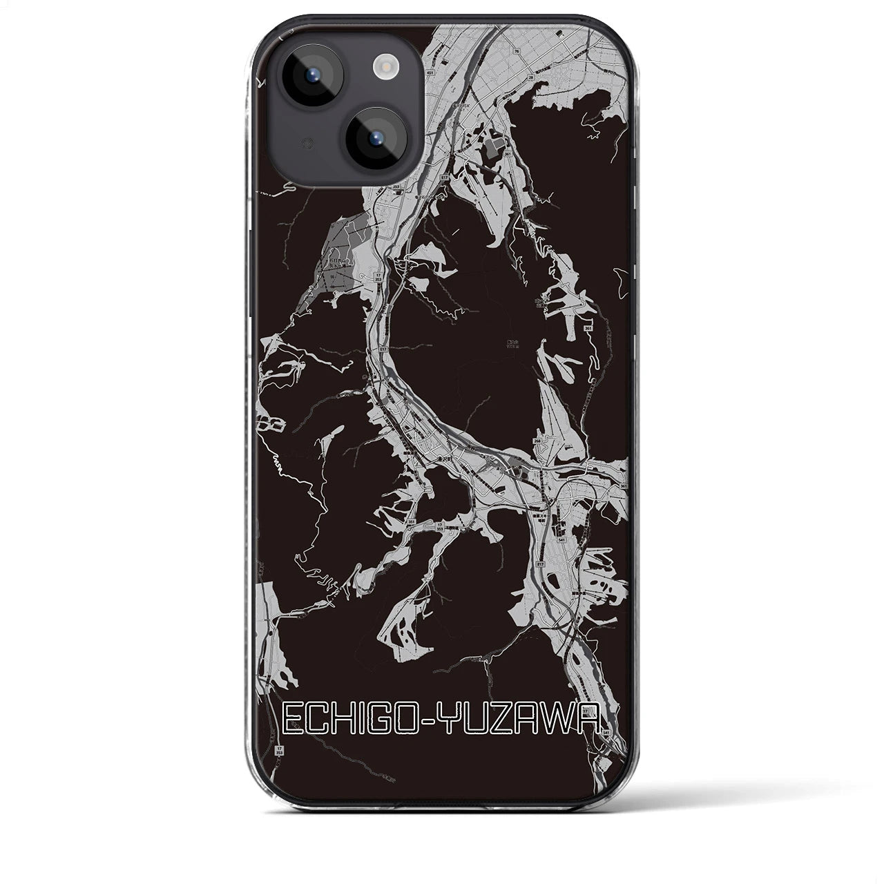 【越後湯沢(新潟県)】地図柄iPhoneケース(クリアタイプ)