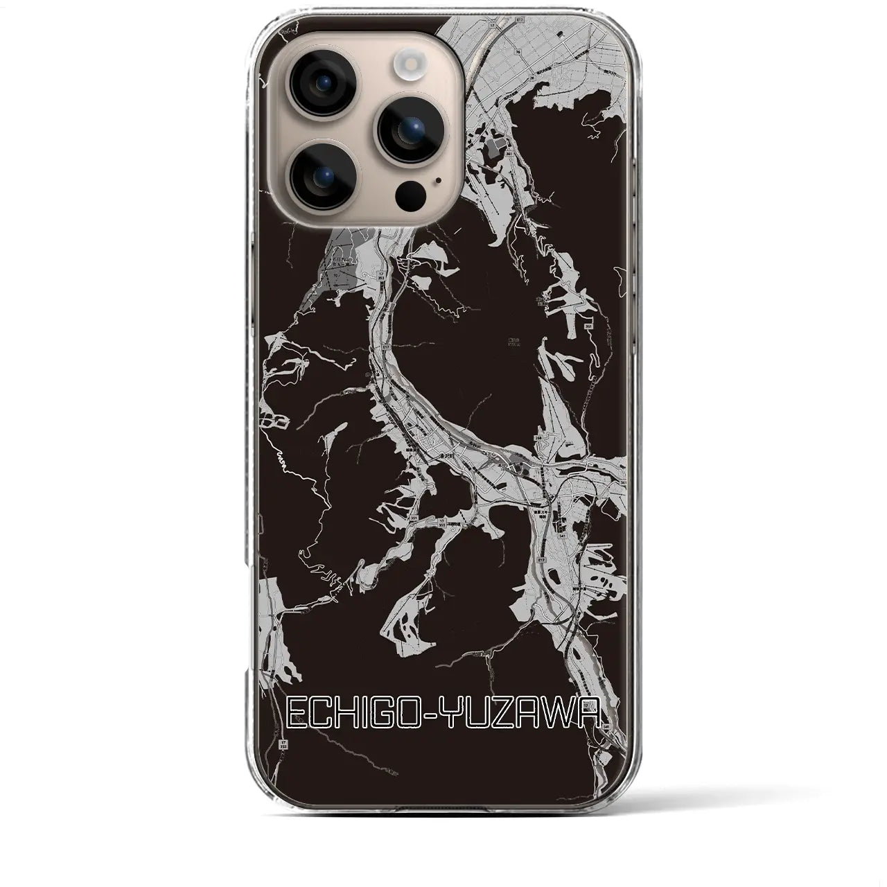 【越後湯沢(新潟県)】地図柄iPhoneケース(クリアタイプ)