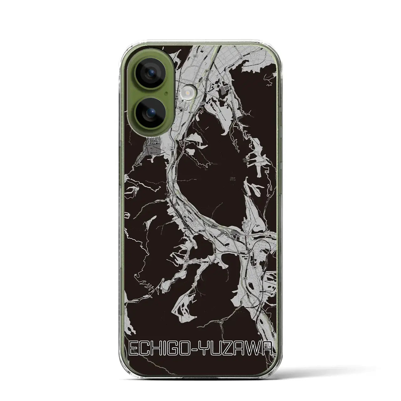 【越後湯沢(新潟県)】地図柄iPhoneケース(クリアタイプ)