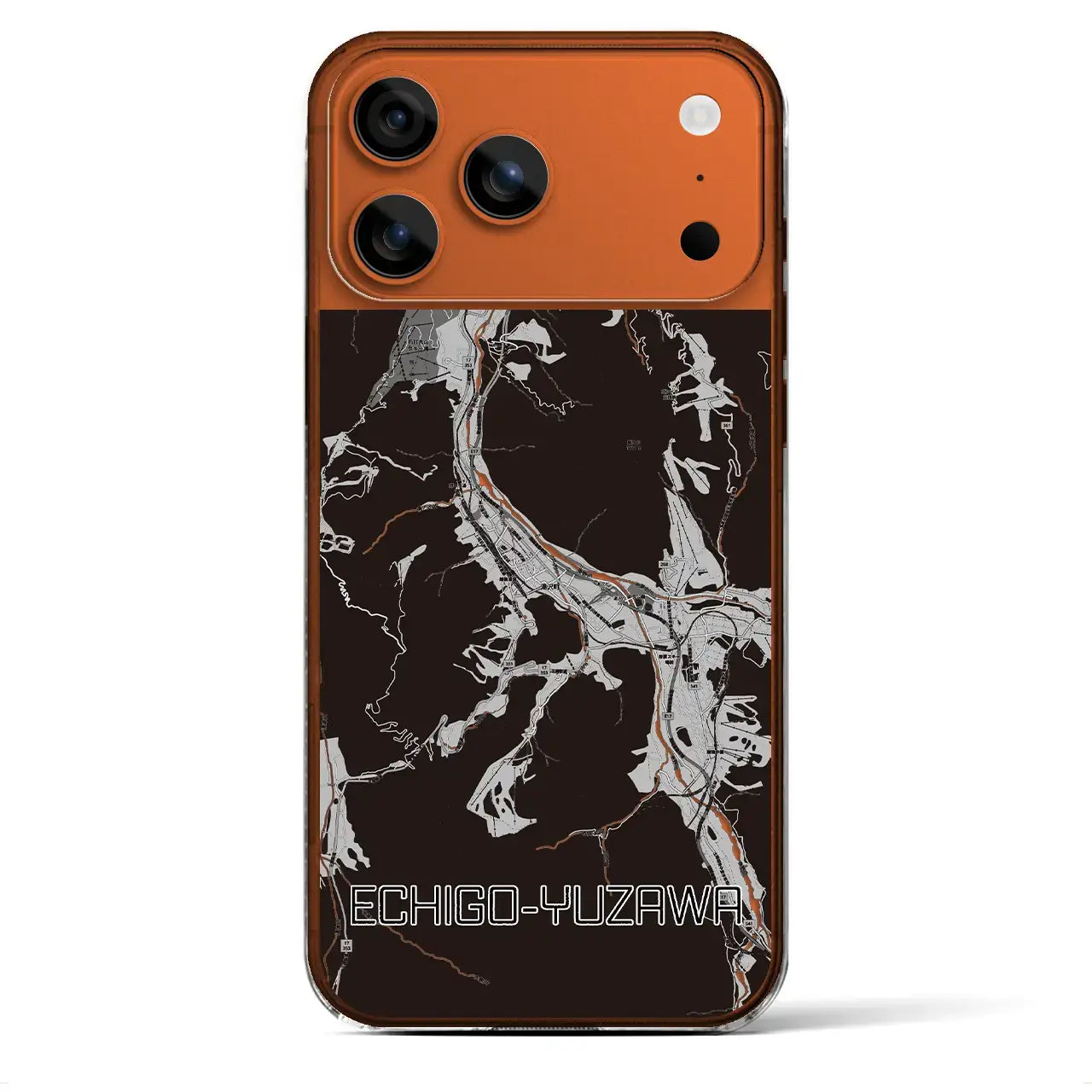 【越後湯沢(新潟県)】地図柄iPhoneケース(クリアタイプ)