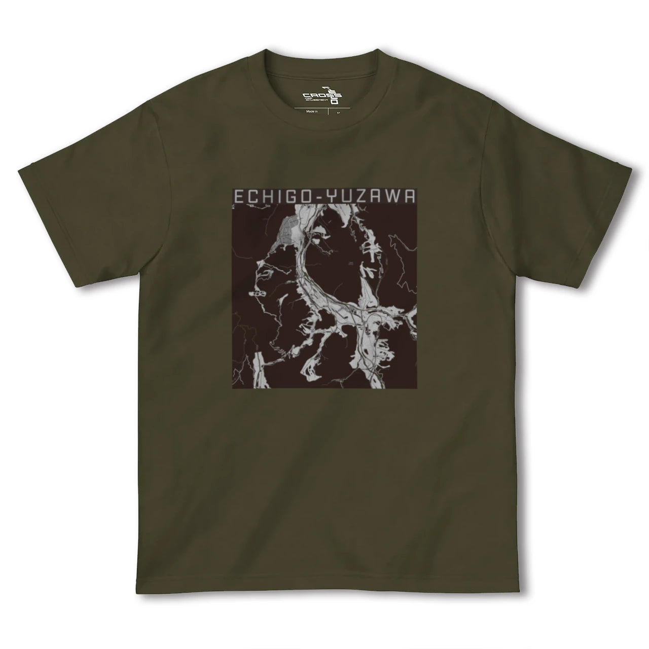 【越後湯沢(新潟県)】地図柄ヘビーウェイトTシャツ