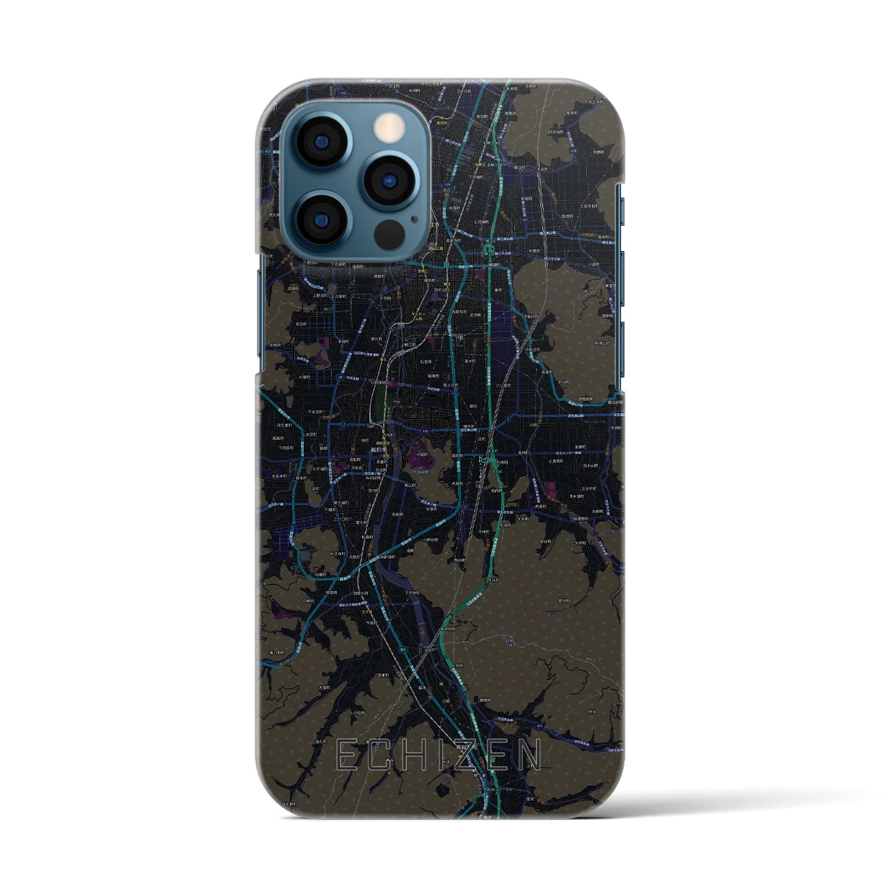 【越前(福井県)】地図柄iPhoneケース(バックカバータイプ)