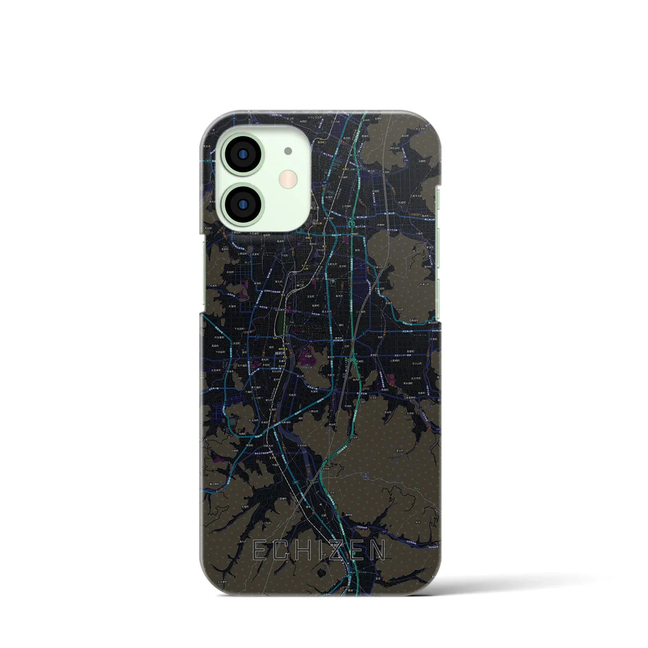 【越前(福井県)】地図柄iPhoneケース(バックカバータイプ)