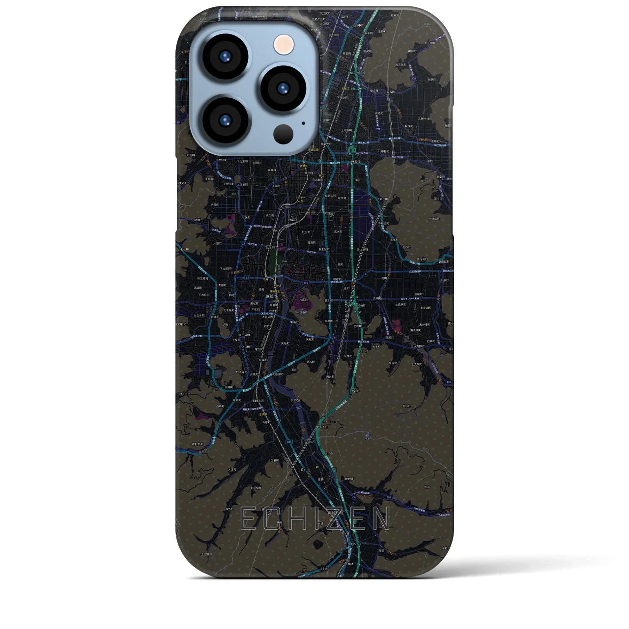 【越前(福井県)】地図柄iPhoneケース(バックカバータイプ)