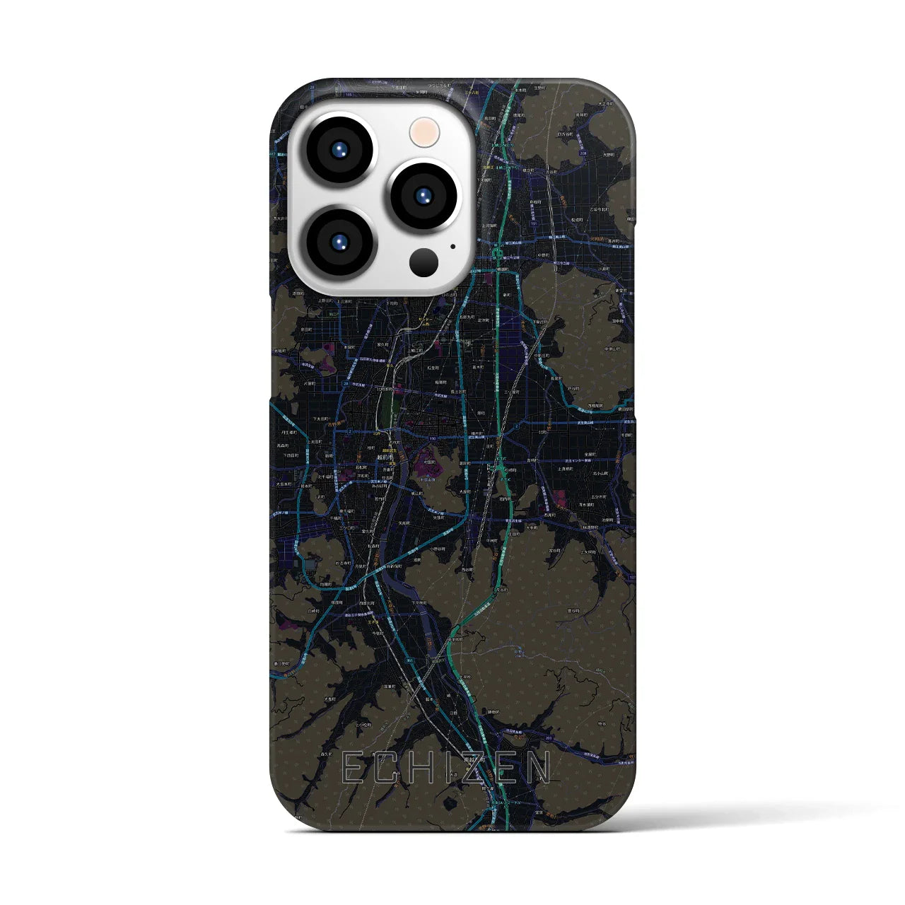 【越前(福井県)】地図柄iPhoneケース(バックカバータイプ)